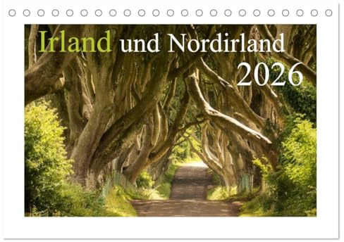 Irland und Nordirland 2026 (Tischkalender 2026 DIN A5 quer), CALVENDO Monatskalender: Landschaftliche Höhepunkte der wunderschönen *grünen Insel* ... für Monat durch das Jahr... (CALVENDO Orte)