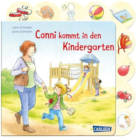 Conni-Pappbilderbuch: Conni kommt in den Kindergarten: Ein buntes Registerbuch ab 3 für Mädchen und Jungs zum Start in die Kita