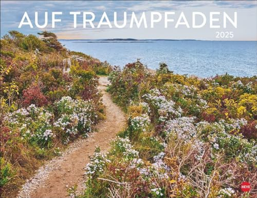 Auf Traumpfaden Posterkalender 2025: Großer Foto-Wandkalender. Landschafts-Kalender 2025 mit Fotos atemberaubender Wege. 44 x 34 cm. Querformat.