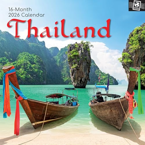 TGSC Thailand Kalender 2026, 16 Monate (Septer 2025-Dez. 2026), Familien-Quadratwand, 2026 UK, Planer mit großem Raster für die Organisation zu Hause oder im Büro, Reisen 2026/2025 UK