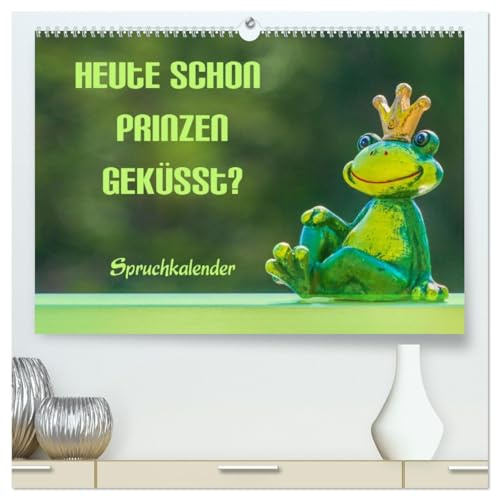 Heute schon Prinzen geküsst? Spruchkalender (hochwertiger Premium Wandkalender 2026 DIN A2 quer), Kunstdruck in Hochglanz: Spruchkalender mit Humor (CALVENDO Spass)
