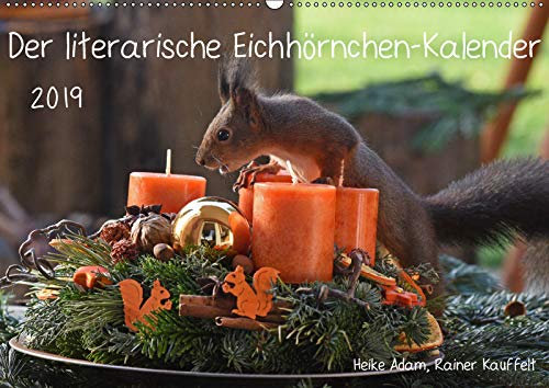 Der literarische Eichhörnchen-Kalender (Wandkalender 2019 DIN A2 quer): Schöne Sprüche mit Bildern von Eichhörnchen. (Monatskalender, 14 Seiten ) (CALVENDO Tiere)