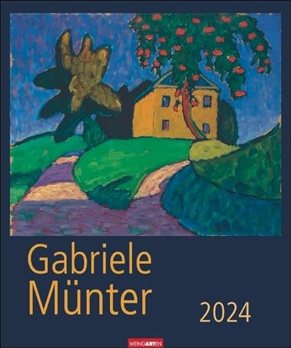 Gabriele Münter Kalender 2024. Kunstvoller Wandkalender mit expressiven Werken der bekannten deutschen Malerin des Blauen Reiters. Großer Kunst-Kalender 2024. 46x55 cm.