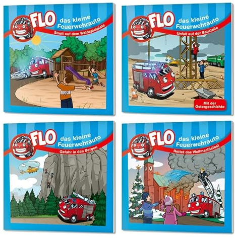 Flo Minibuch-Set 3 (Flo, das kleine Feuerwehrauto, 9-12)
