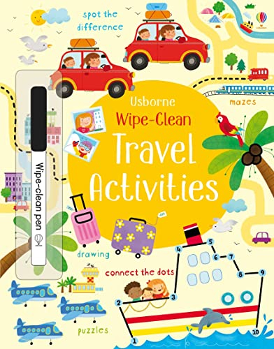 Wipe-clean Travel Activities: Creative Travel-Themed Activity Book For Kids Ages 6-12 with Maps, Crosswords and Fill-In Puzzles(Wipe-clean Activities)