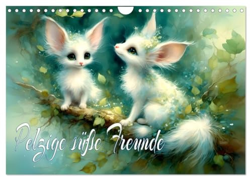 Pelzige süße Freunde (Wandkalender 2026 DIN A4 quer), CALVENDO Monatskalender: Freundlicher Besucher durch das ganze Jahr, mit KI erstellt. (CALVENDO Tiere)