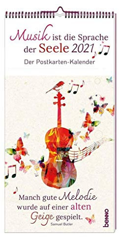 Musik ist die Sprache der Seele 2021: Der Postkarten-Kalender