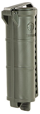 Thyrm CellVault XL Batteriespeicher (Olive Drab) Koffer für AA, AAA, CR123, 18650 Batterien, Survival Gear, Made in USA