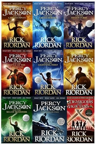Percy Jackson Collection 9 Books Set by Rick Riordan - Demigods and Magicians, Greek Gods