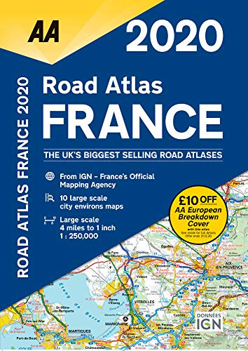 AA Road Atlas France 2020