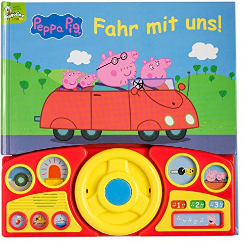 Peppa Pig - Fahr mit uns! - Pappbilderbuch mit beweglichem Lenkrad und 13 spannenden Geräuschen für Kinder ab 3 Jahren - Peppa Wutz: Tönendes Buch