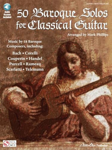 50 Baroque Solos -For Classical Guitar-: Noten, CD, Sammelband, Tabulatur für Gitarre