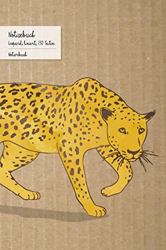 Notizbuch Leopard, liniert, 130 Seiten: Leopard-Buch, Softcover, 130 linierte Seiten, ca. DIN A5-Format, perfekt als Tagebuch, Schulheft, etc.