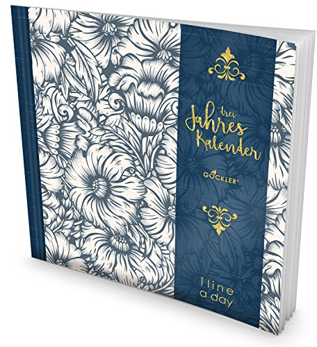 GOCKLER® 3 Jahres Kalender: 190+ Seiten Journal für 3 Jahre || Glänzendes Softcover || Ideal als Tagebuch, Notizkalender, Aufgabenplaner oder Erfolgsjournal || DesignArt.: Chromatic Flowers