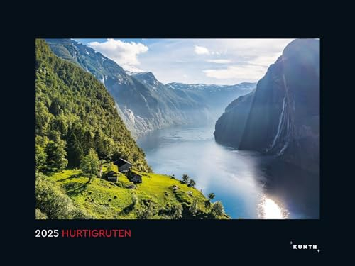 Hurtigruten - KUNTH Wandkalender 2025: Hochwertiger, bildstarker Kalender mit Spiralbindung im Großformat (KUNTH Wandkalender Black Edition 60 x 45 cm)