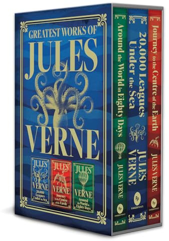 Greatest Works of Jules Verne: 20,000 Leagues Under the Sea, Journey to the Centre of the Earth, Around the World in Eighty Days (Deluxe Hardbound Edition Boxed Set)
