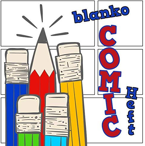 Blanko Comic Heft: 116 Seiten: leere Comic Raster zum selbst zeichnen