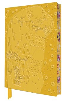 Exquisit Premium Notizbuch DIN A6: Gustav Klimt, Der Kuss: Unser hochwertiges, liniertes Blankbook mit Softcovereinband aus Kunstleder mit ... künstlerisch gestaltetem Buchschnitt