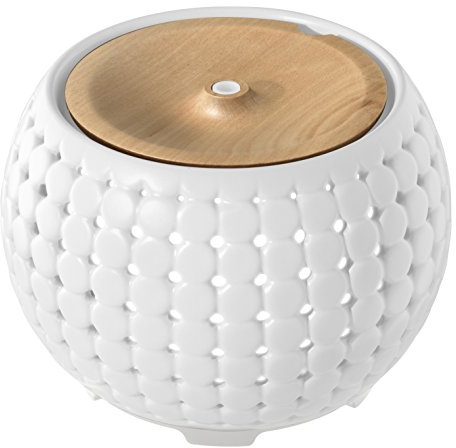Ellia Gather - Ultraschall Aroma Diffuser 170ml mit Fernbedienung, Lufbefeuchter mit LED Lichtern und Dimmer, Beruhigende Klänge, Aromatherapie, Duftlampe für Wohnung, Yoga, Schlafzimmer und Spa