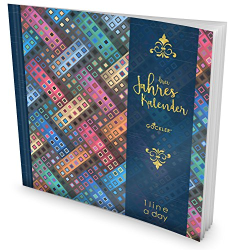 GOCKLER® 3 Jahres Kalender: 190+ Seiten Journal für 3 Jahre || Glänzendes Softcover || Ideal als Tagebuch, Notizkalender, Aufgabenplaner oder Erfolgsjournal || DesignArt.: Rechtecke
