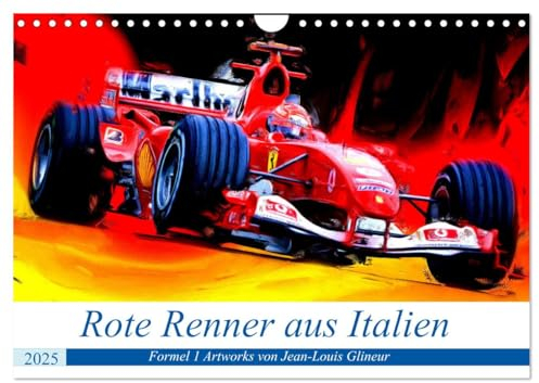 Rote Renner aus Italien (Wandkalender 2025 DIN A4 quer), CALVENDO Monatskalender: Teamkollegen, aber auch Rivalen (CALVENDO Sport)