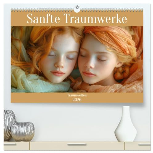 Sanfte Traumwerke - Traumwelten (hochwertiger Premium Wandkalender 2026 DIN A2 quer), Kunstdruck in Hochglanz: Zarte Fantasiewelten (CALVENDO Kunst)