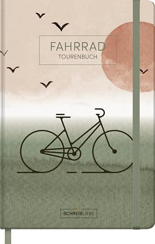Fahrrad-Tourenbuch: Reisetagebuch 13 x 19 cm zum Ankreuzen und Ausfüllen, mit Lesebändchen und Gummiband, 160 Seiten SchreibLiebe
