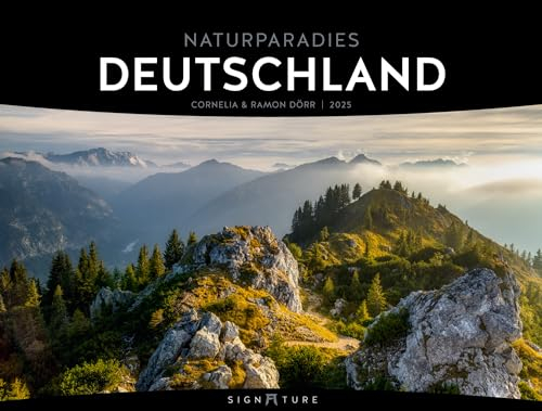 Naturparadies Deutschland - Signature Kalender 2025 - Hochwertiger Deutschland-Kalender im großen Querformat (66x50 cm) - Landschaftskalender