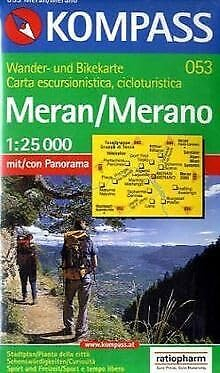 Meran /Merano: Mit Kurzführer und Panorama. Dt. /Ital. 1:25000 (KOMPASS Wanderkarte)