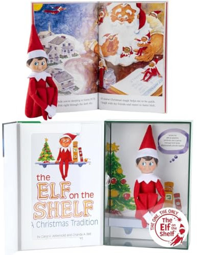The Elf on the Shelf Christmas Tradition | Elf on the Shelf Boy, Light Tone, Blue Eyes | Christmas Elf, Multicoloured