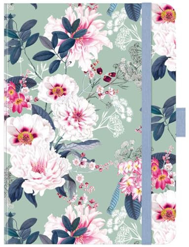 Premium Timer Big Romantic Flowers 2025: Hochwertiger Buchkalender. Terminplaner mit Wochenkalendarium, Gummiband und Stifthalter. 12 x 17 cm