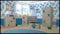5 TLG Babymöbel-Set: Kinderbett + Matratze + Kleiderschrank + Kommode + Spielzeugkiste