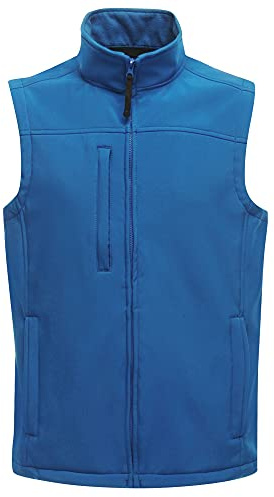 Regatta Professional Men's Flux Water Repellent Softshell Bodywarmer Gilet Jacket, Oxford Blue, size Large (Manufacturer Size:L)