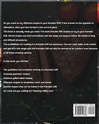The XXL Kamado Grill Cookbook for UK: 500 Recipes and Tips for Delicious Smoked Food on Any Barbecue