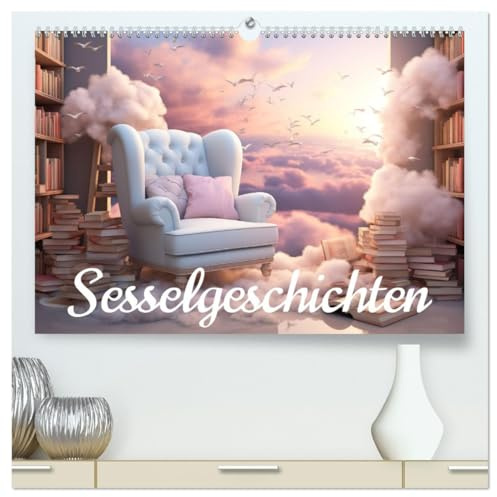 Sesselgeschichten (hochwertiger Premium Wandkalender 2026 DIN A2 quer), Kunstdruck in Hochglanz: Fantasiereisen für Leseratten (CALVENDO Hobbys)