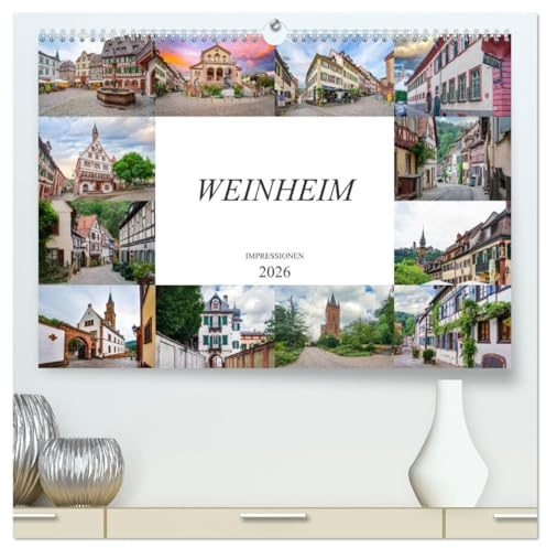 Weinheim Impressionen (hochwertiger Premium Wandkalender 2026 DIN A2 quer), Kunstdruck in Hochglanz: Traumhafte Bilder der wunderschönen Stadt Weinheim (CALVENDO Orte)