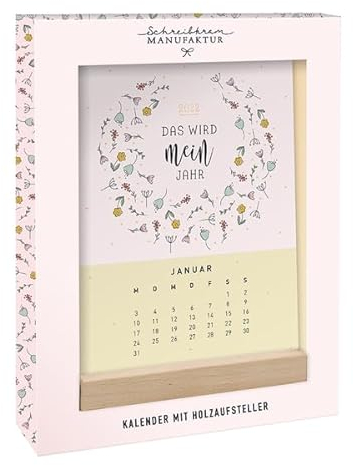 Tischkalender 2022 Das wird mein Jahr: Kalender mit Holzaufsteller