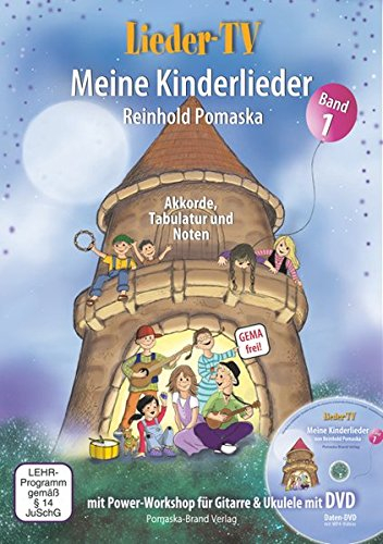 Lieder-TV: Meine Kinderlieder – Band 1 (mit DVD): Akkorde, Tabulatur, Noten. Mit Power-Workshop für Gitarre und Ukulele: Akkorde, Tabulatur, Noten. ... für Gitarre und Ukulele - inkl. DVD