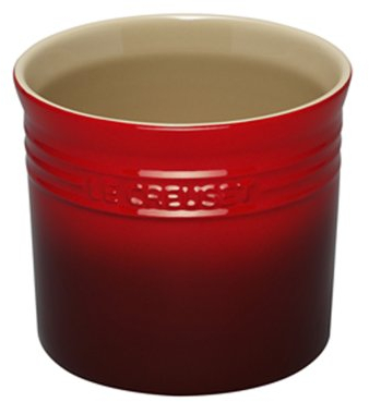 Le Creuset Stoneware Utensil Jar, Large, Cerise
