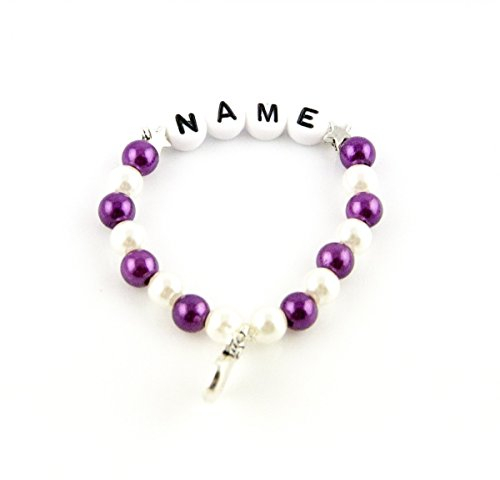 Tauf- Geburts- Namen- Baby- Kinder-Armband mit Schutzengel u. Ihrem Namen personalisiert