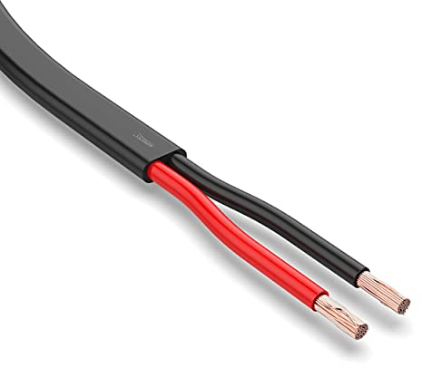 AUPROTEC Cavo Multipolare FLYY 2 x 4,0 mm² Cavo piatto 25m Cavo a 2 conduttori nero/rosso Cavo Elettrico