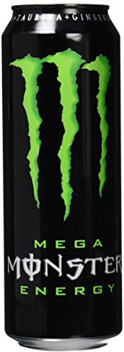 Monster Mega Energy Green - Pack de 12 (Lata de 500 ml con cafeína 32 mg/100 ml)