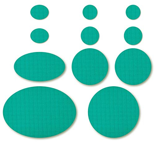 Nordtown Puffer Down Jacket Repair Patches | Dark Green, Self-Adhesive, Pre-Cut, Waterproof, Subtle, Rip-Stop Nylon Fabric to Fix Jackets, Tents, Sleeping Bags, Ski Pants (11 Pieces)