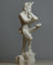 PAN Griechischer Aktgott der Natur, Faunus, Phallus, Alabaster, Skulptur, 17,8 cm