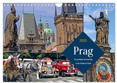 Prag – Ein perfekter Sommertag in der Goldenen Stadt (Wandkalender 2025 DIN A4 quer), CALVENDO Monatskalender: Prag - die Goldenen Stadt in 12 Fotografien erlebt (CALVENDO Orte)
