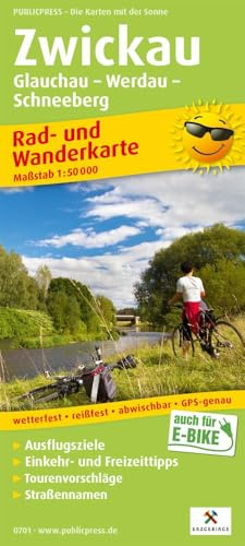 Publicpress Rad- und Wanderkarte Zwickau, Glauchau, Werdau, Schneeberg 1:50.000: Rad- und Wanderkarte mit Ausflugszielen, Einkehr- & Freizeittipps, ... 1:50000 (Rad- und Wanderkarte: RuWK)