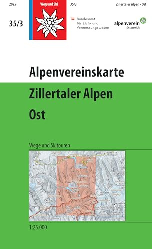Alpenvereinskarte: Zillertaler Alpen - Ost