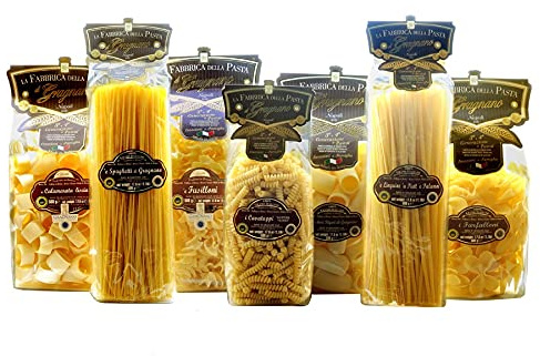 Multipack Pasta di Gragnano IGP - Calamarata, Paccheri Rigati, Fusilloni, Linguine, Spaghetti, Farfalloni, Cavatappi 500gr x 7