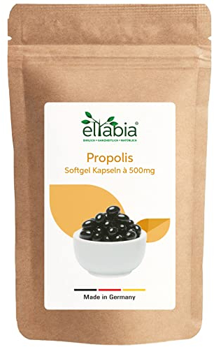 Propolis Kapseln 500 Stück | Hochdosiert 450mg Tagesdosis | Natürliches Bienenharz Softgel