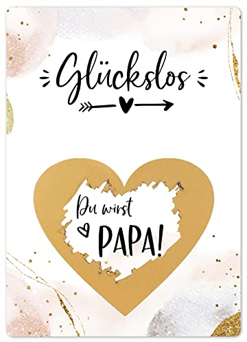 Joli Coon Rubbelkarte Du wirst Papa - Schwangerschaft verkünden Papa mit Rubbelkarten